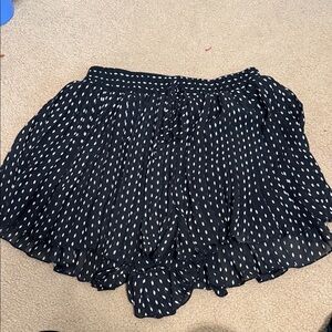 She + Sky Black and White Polka Dot Women Shorts